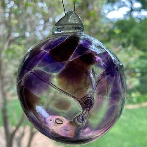 Kitras Art Glass Hand Blown Orb Ball 4.6" Diameter